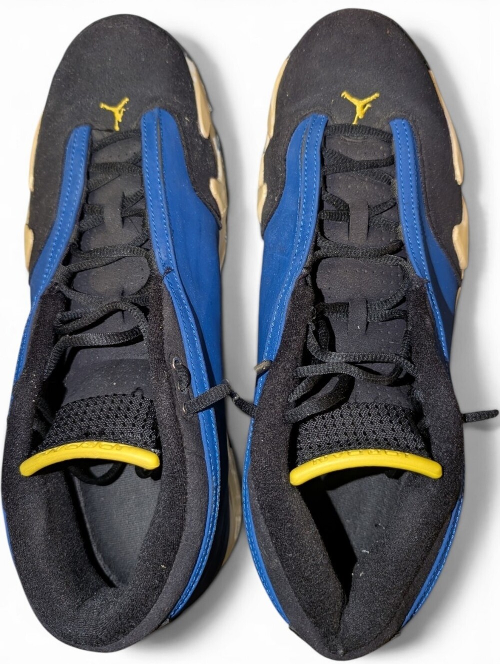 Air Jordan 14 Retro Laney Low 2015 Blue Black‎ Ferrari Mens SZ 13 Sneakers RARE